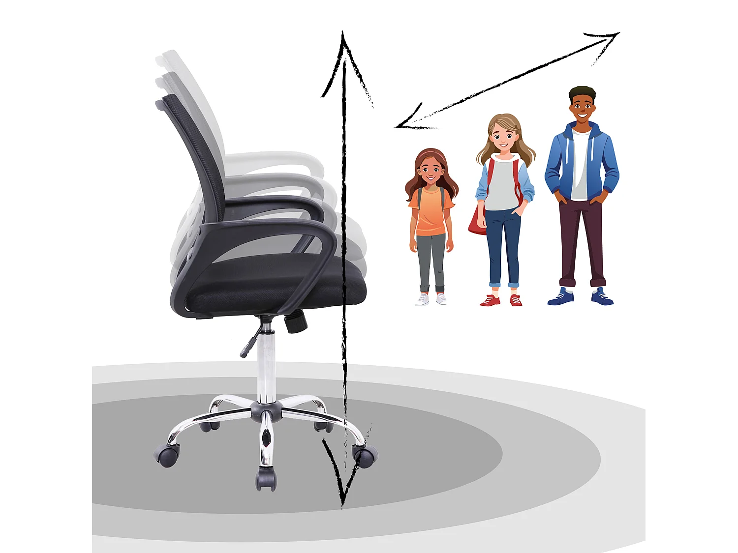 Chaise de bureau Enfants Adolescents