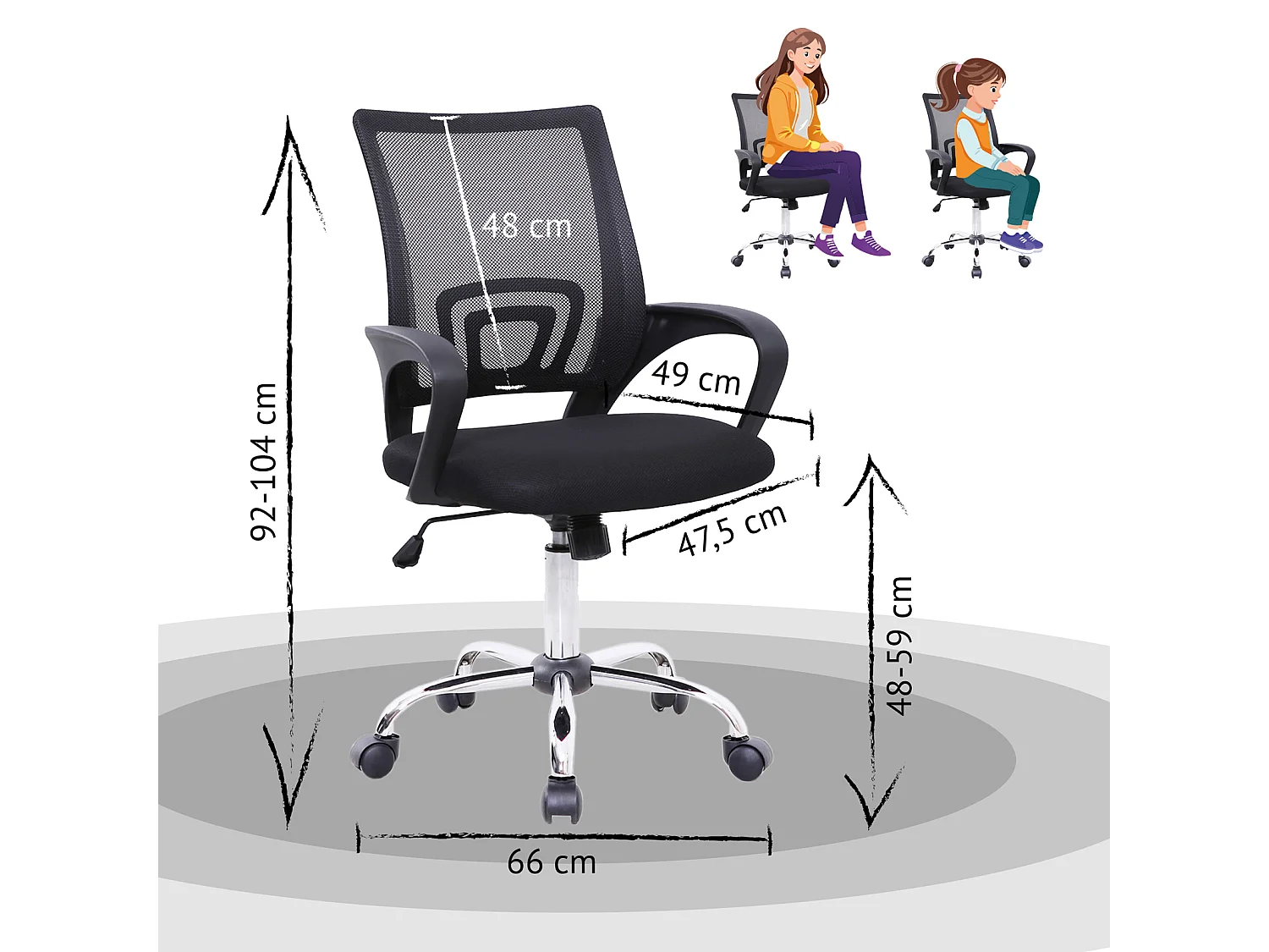 Chaise de bureau Enfants Adolescents