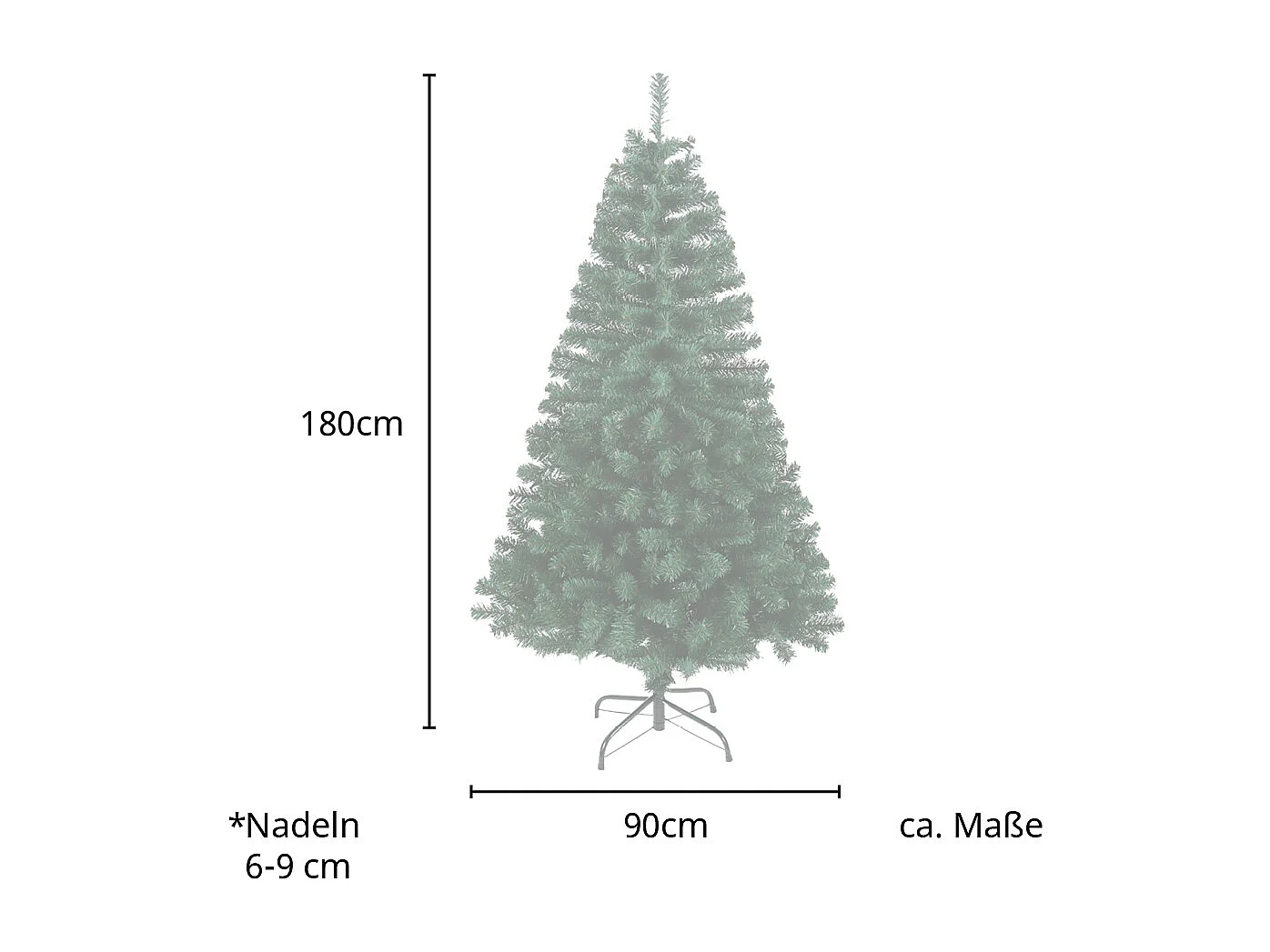 Arbre de Noël artificiel PVC 180 cm