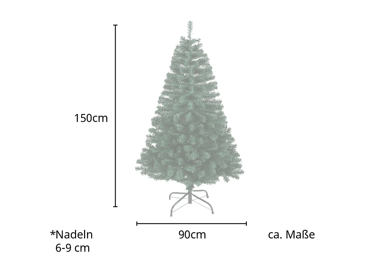 Arbre de Noël artificiel PVC 150 cm