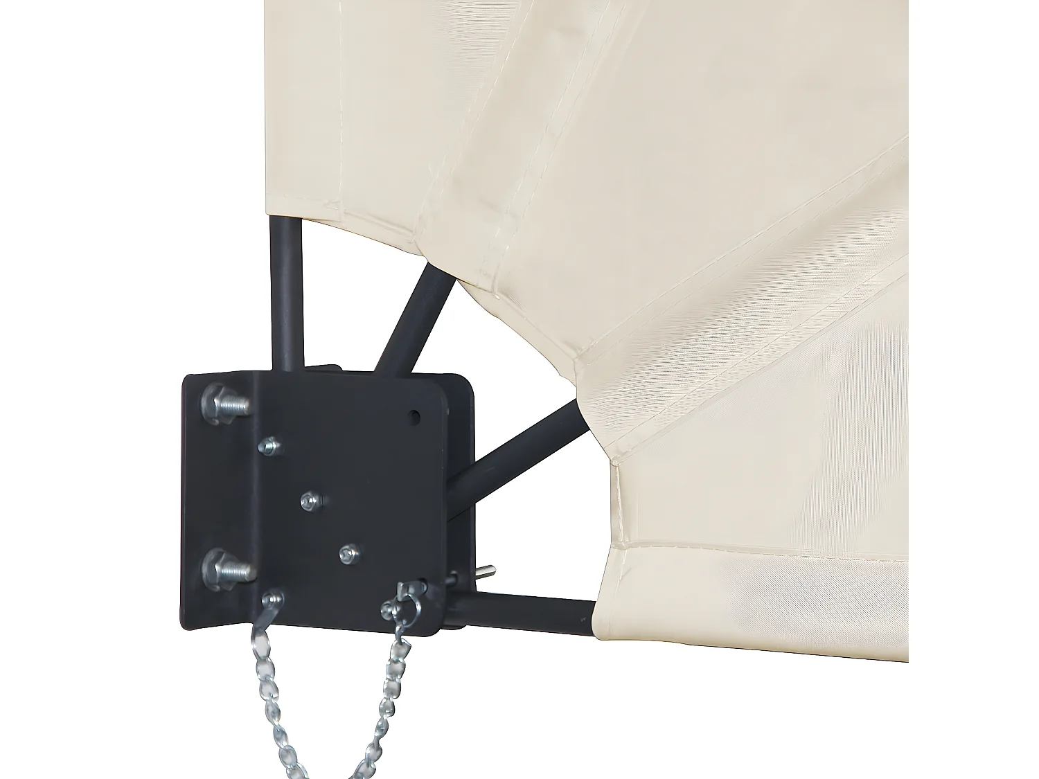 Éventail de balcon pliable 160x160cm montage mural