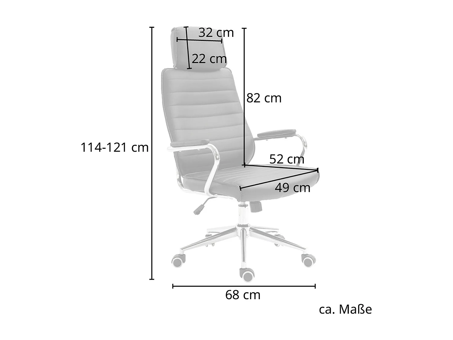 Chaise de bureau avec appui-tête