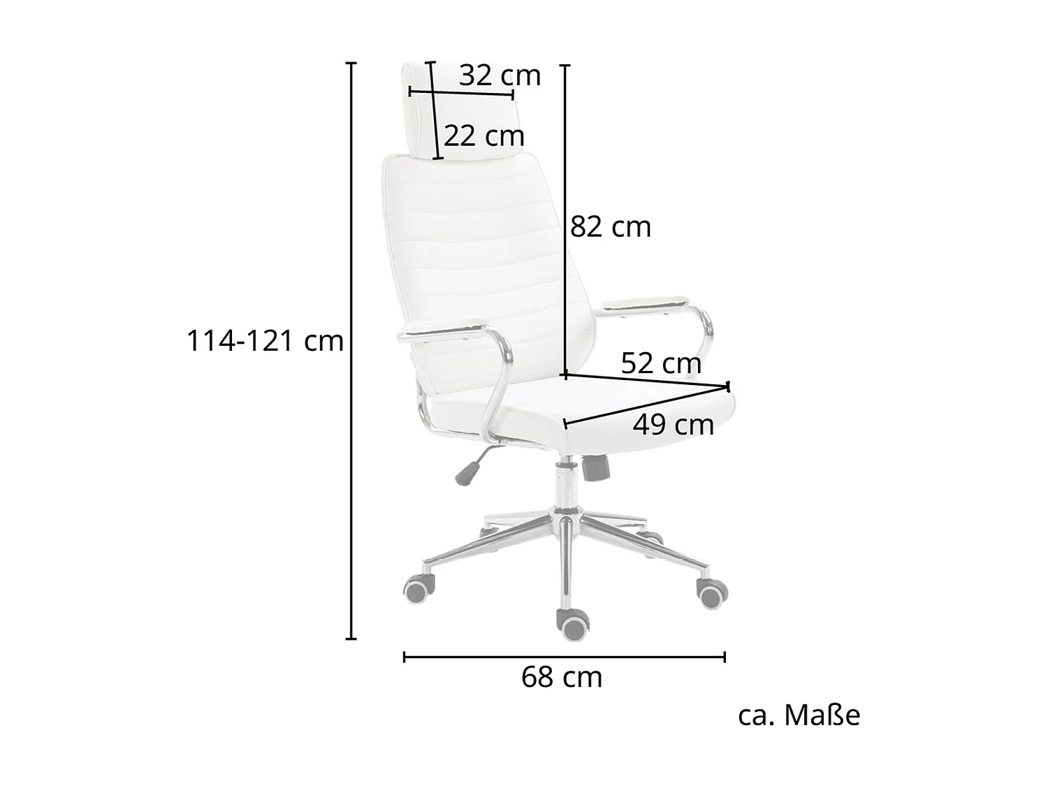 Chaise de bureau avec appui-tête