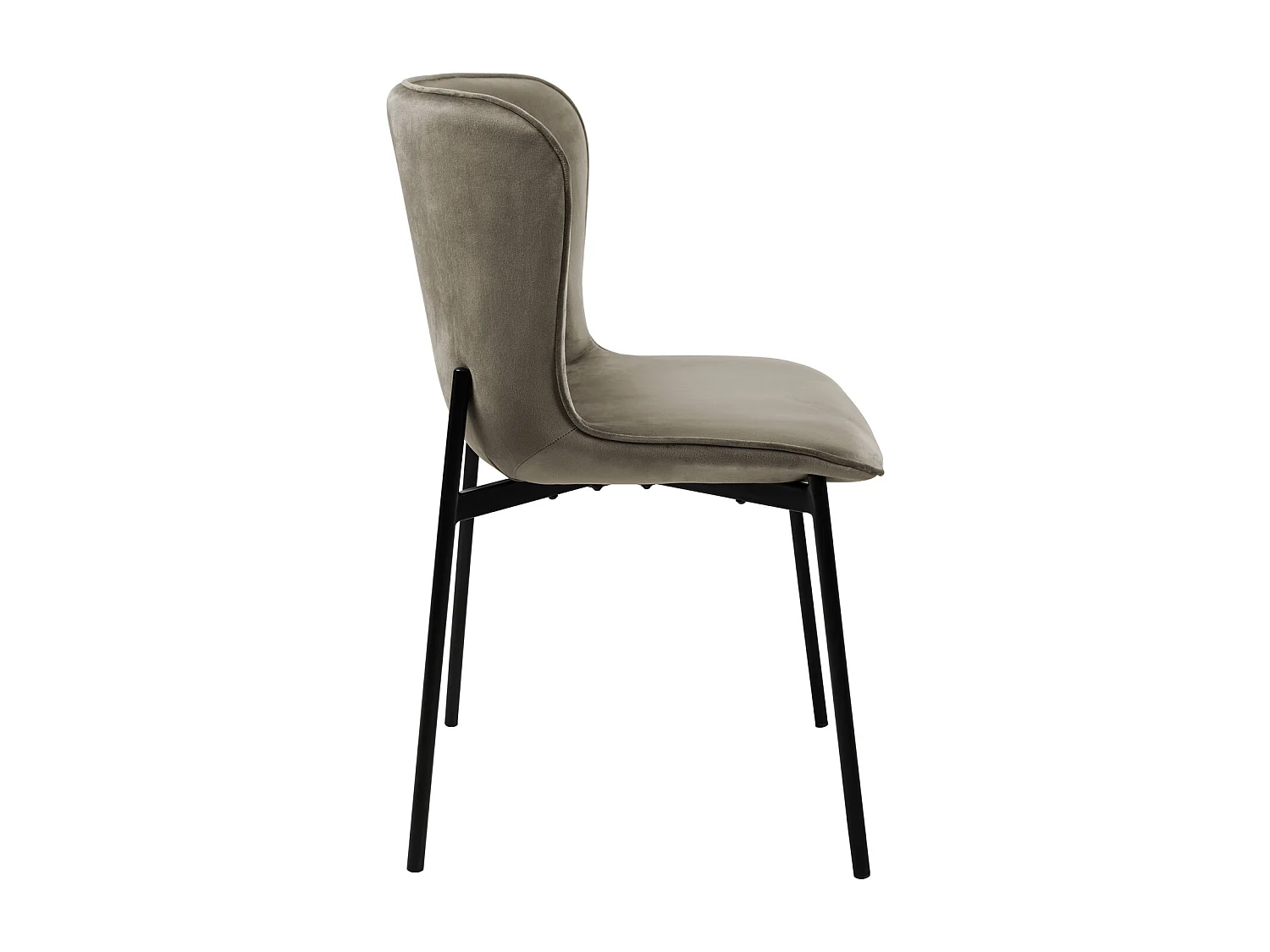 Lot de 2 chaises de salle à manger rembourrées sans accoudoirs