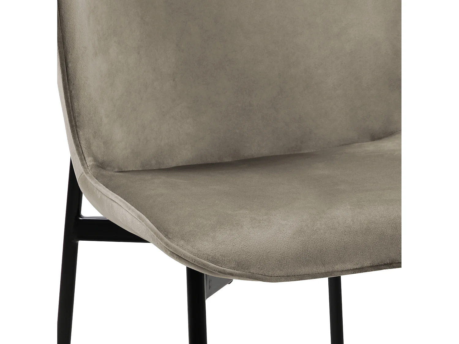 Lot de 2 chaises de salle à manger rembourrées sans accoudoirs