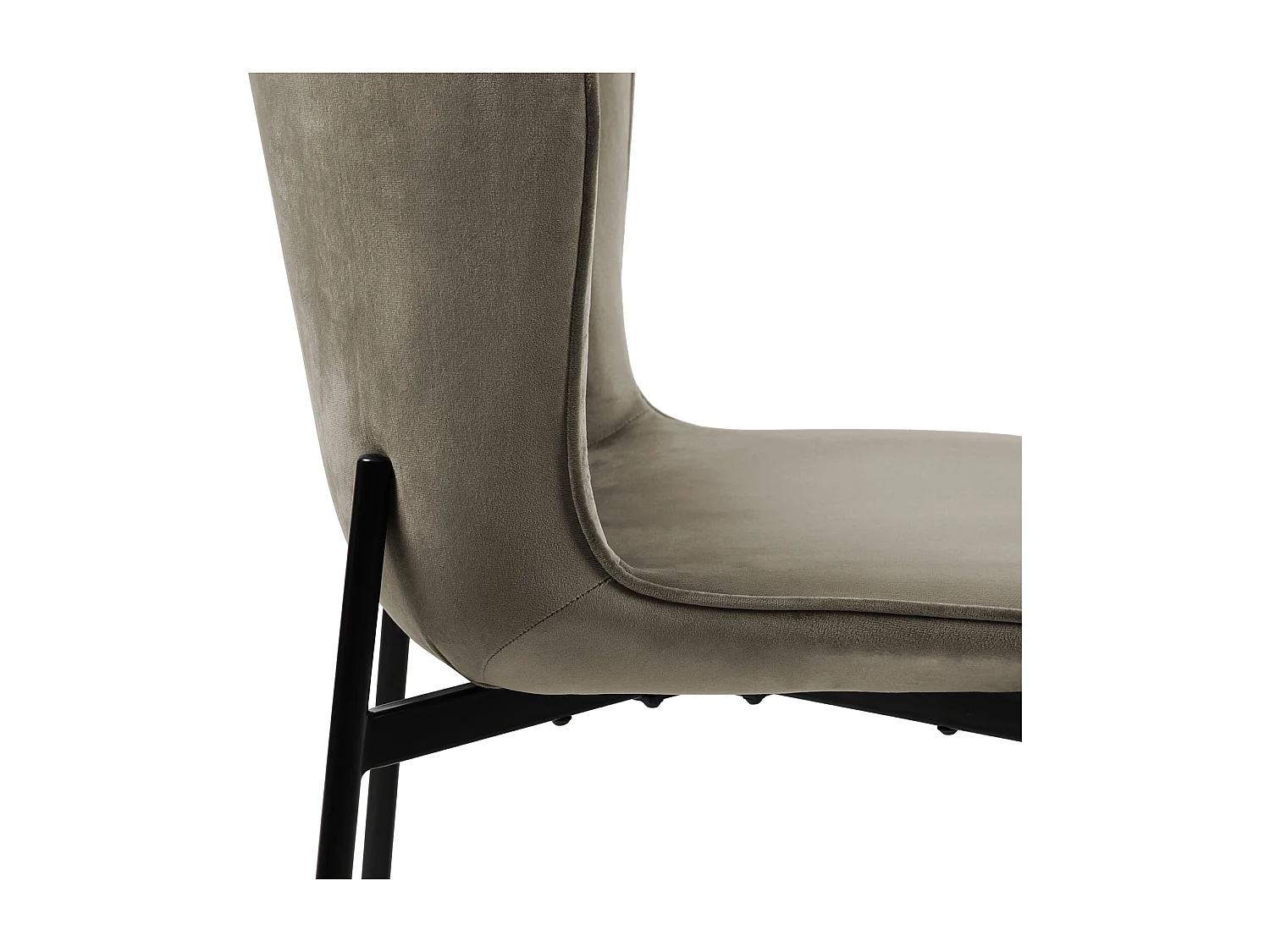 Lot de 2 chaises de salle à manger rembourrées sans accoudoirs