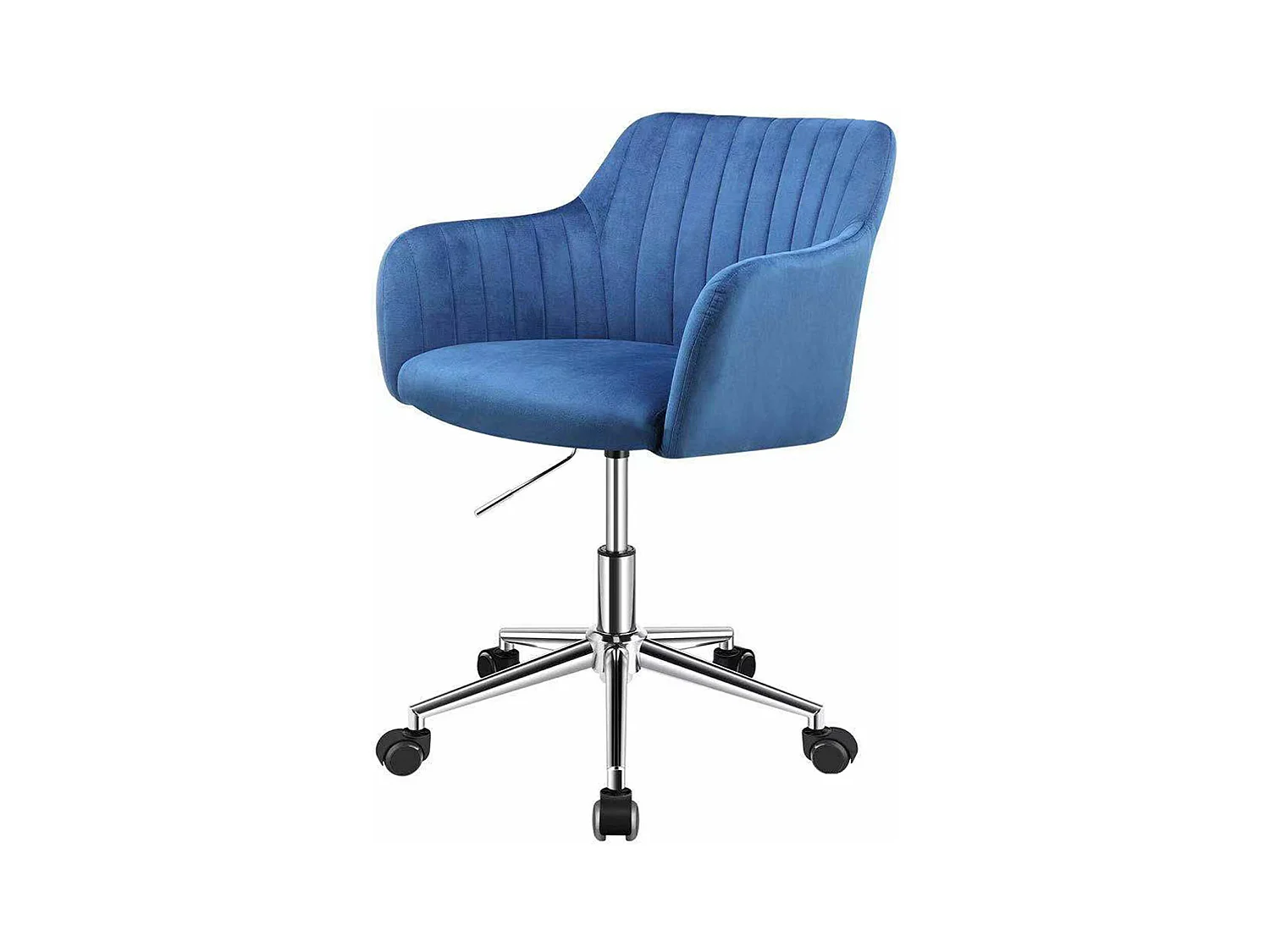 Chaise de bureau réglable en hauteur recouverte de velours