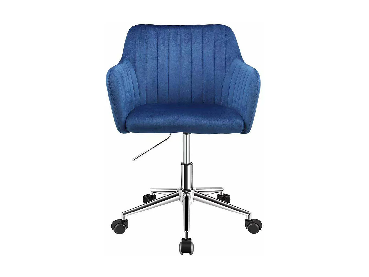 Chaise de bureau réglable en hauteur recouverte de velours