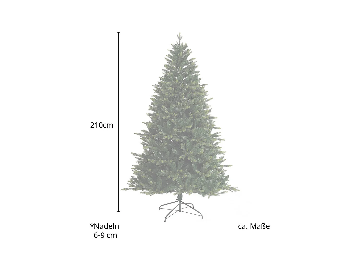 Arbre de Noël artificiel PE PVC 210 cm