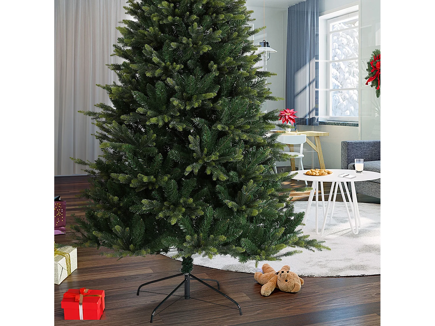 Arbre de Noël artificiel PE PVC 210 cm