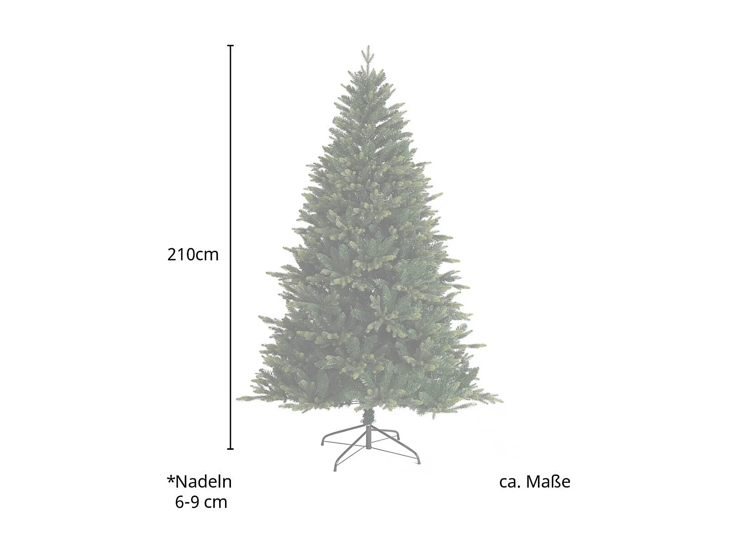 Arbre de Noël artificiel PE PVC 210 cm