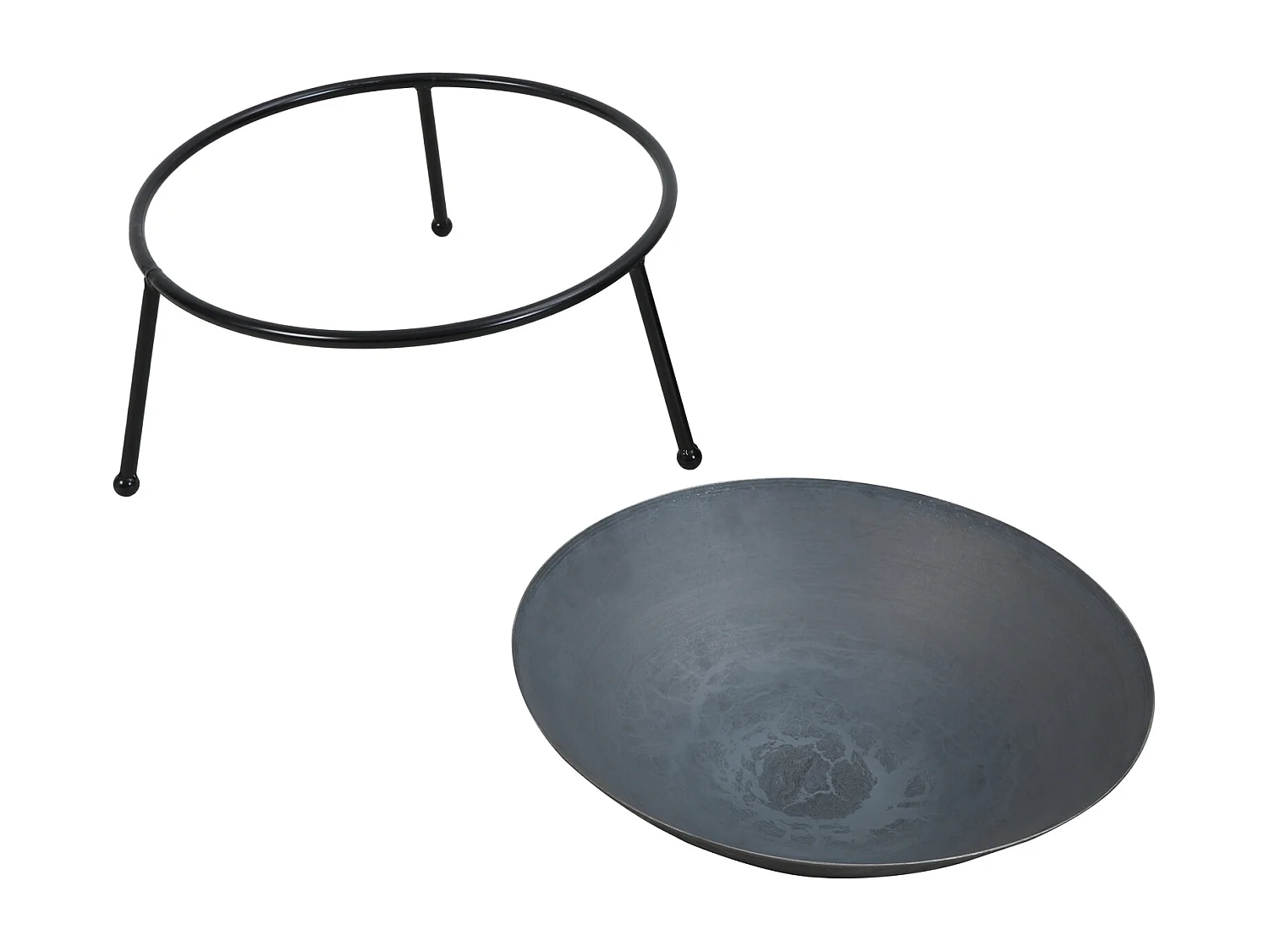 Bol à feu rond tripode