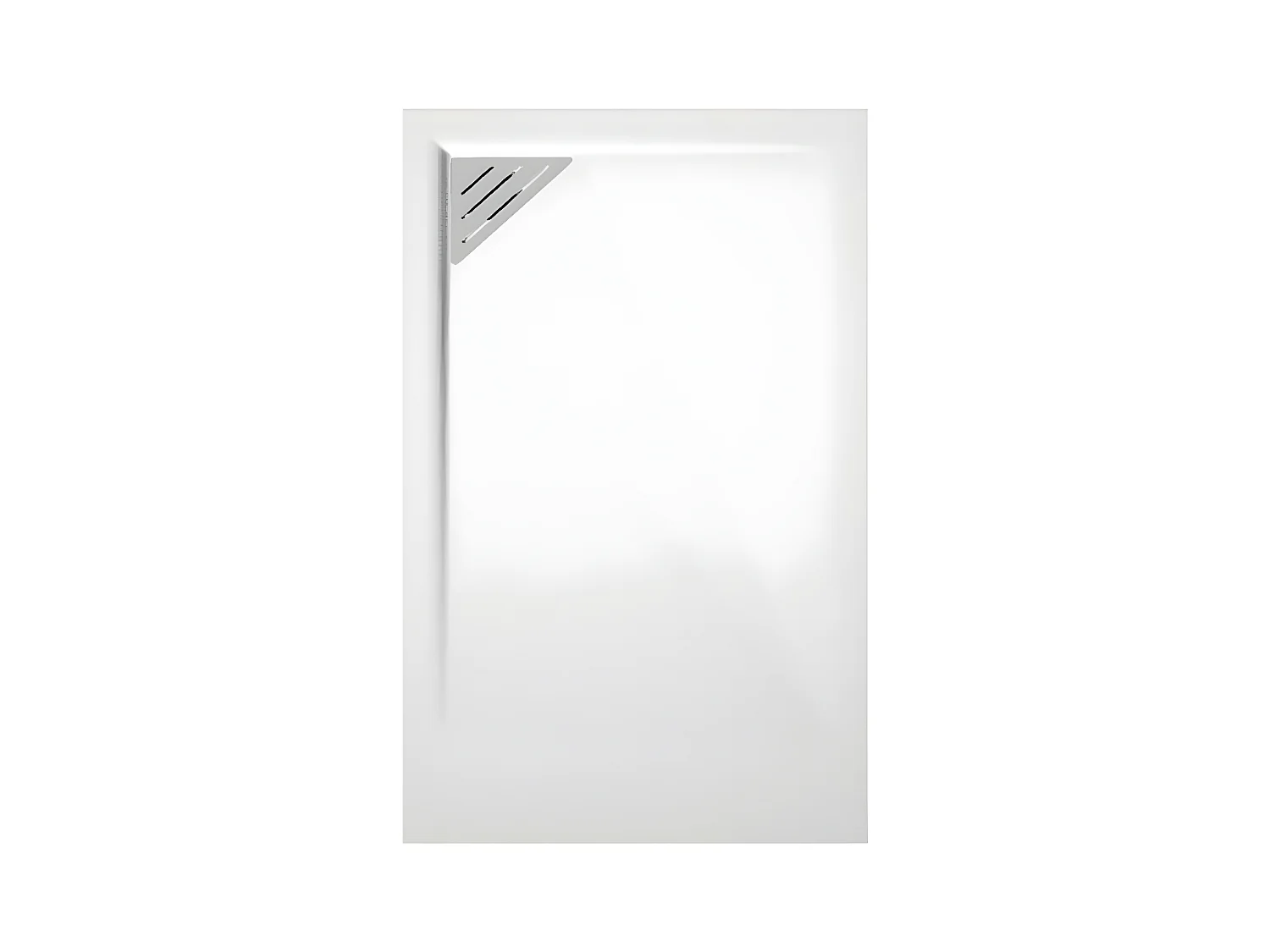 Mineralguss-Duschwanne extra flach TRINITY in WEIß 80x160 cm