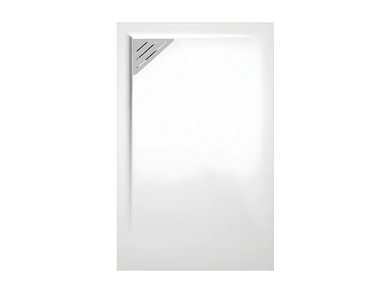Plato de ducha resina TRINITY BLANCO  80x160 cm Rejilla Izquierda