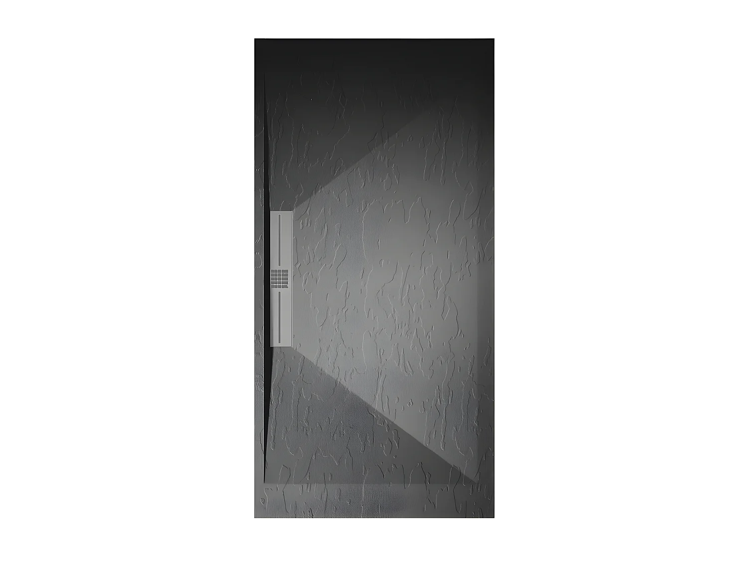 Plato de ducha pizarra EDIS ANTRACITA  70x130 cm rejilla inox