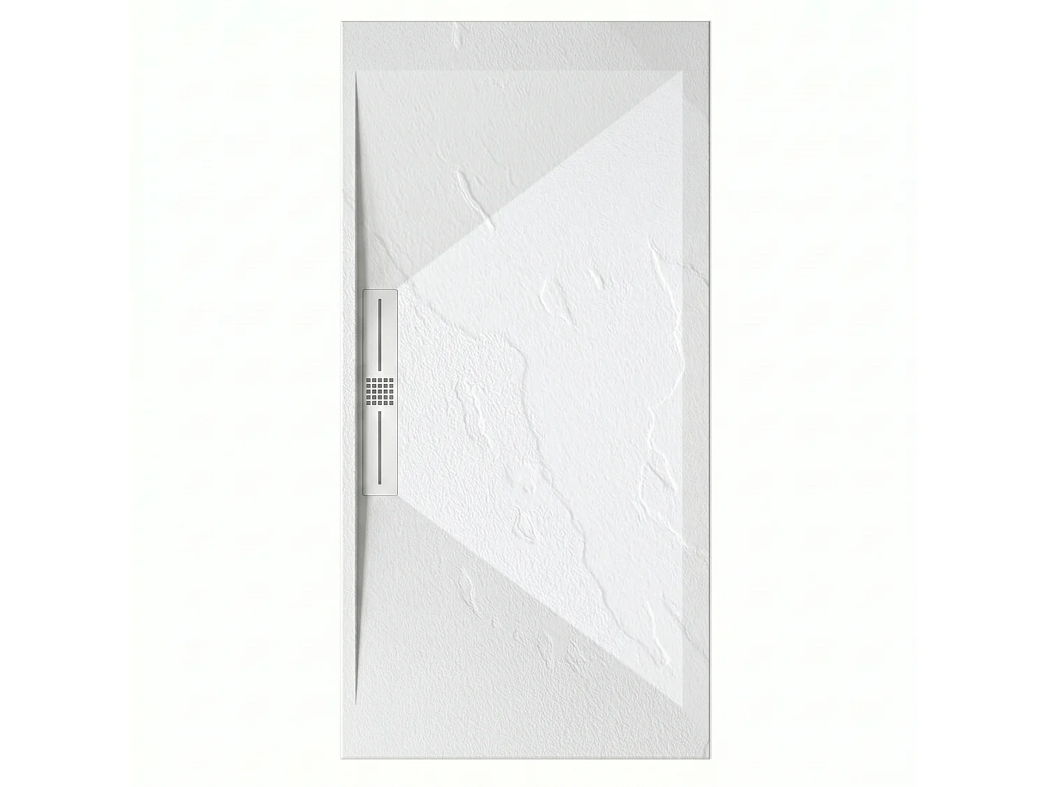 Plato de ducha pizarra EDIS blanco  90x100 cm rejilla color