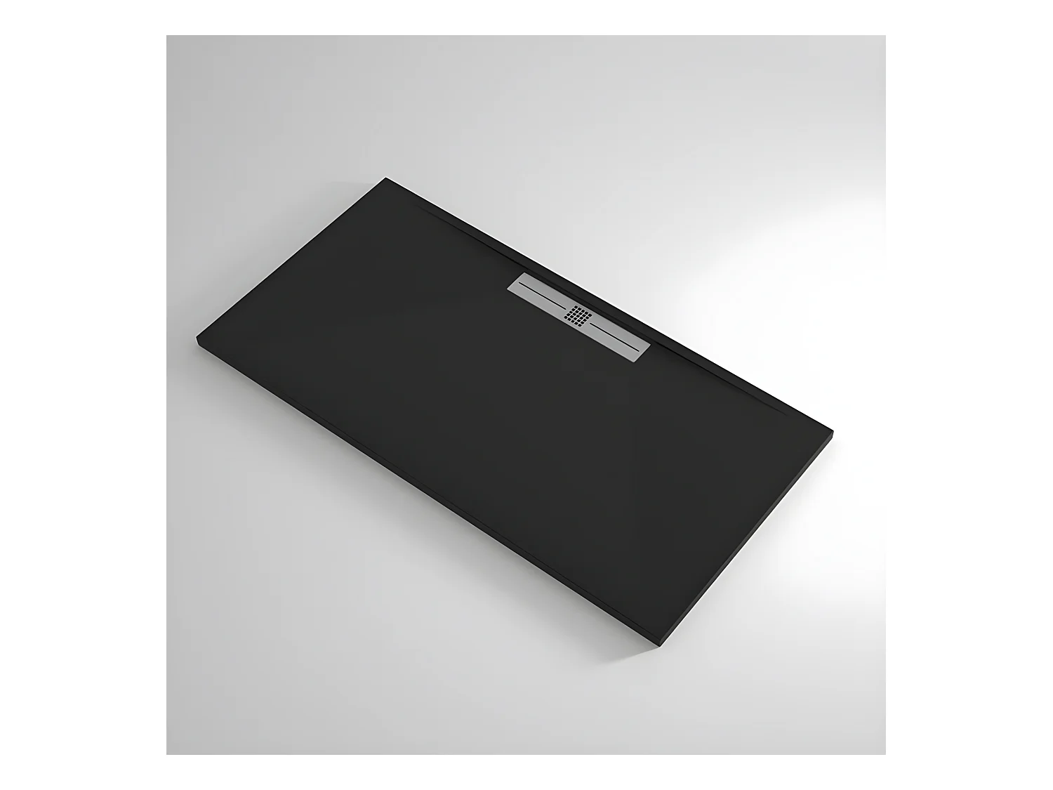 Plato de ducha pizarra EDIS NEGRO  70x100 cm rejilla color