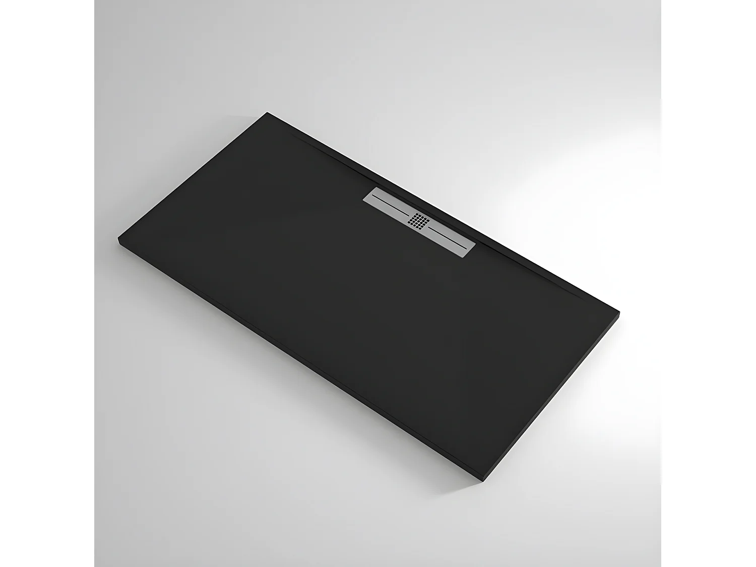 Plato de ducha pizarra EDIS NEGRO  70x100 cm rejilla color