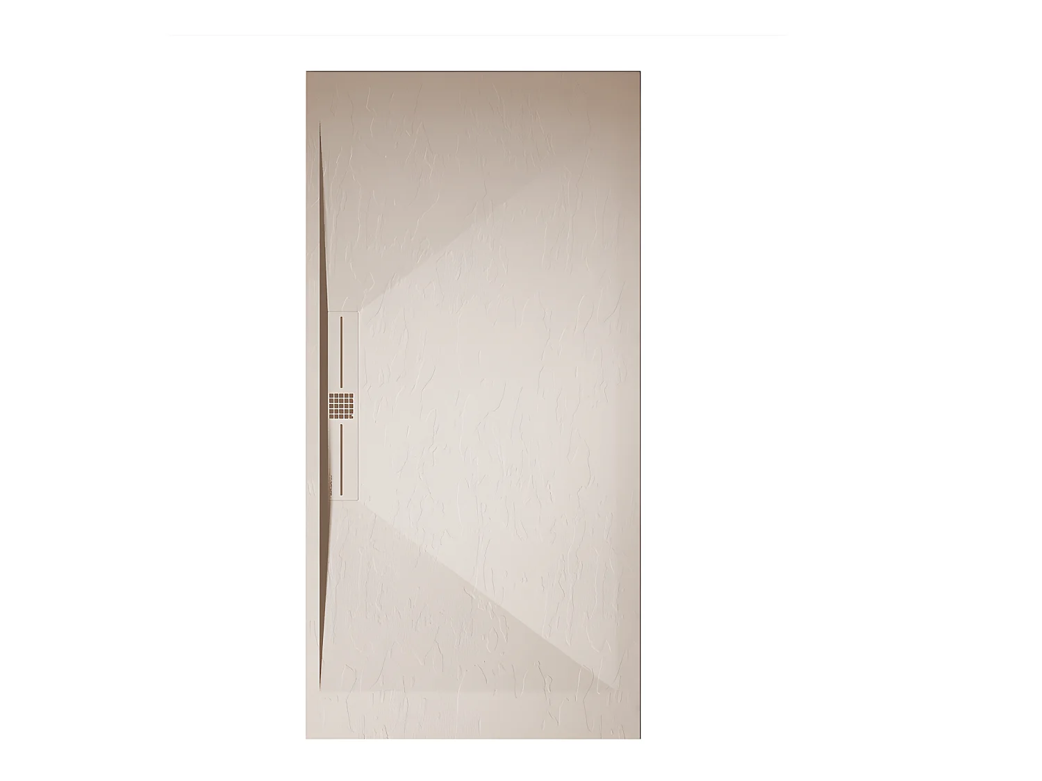 Plato de ducha pizarra EDIS CREMA  80x140 cm rejilla color