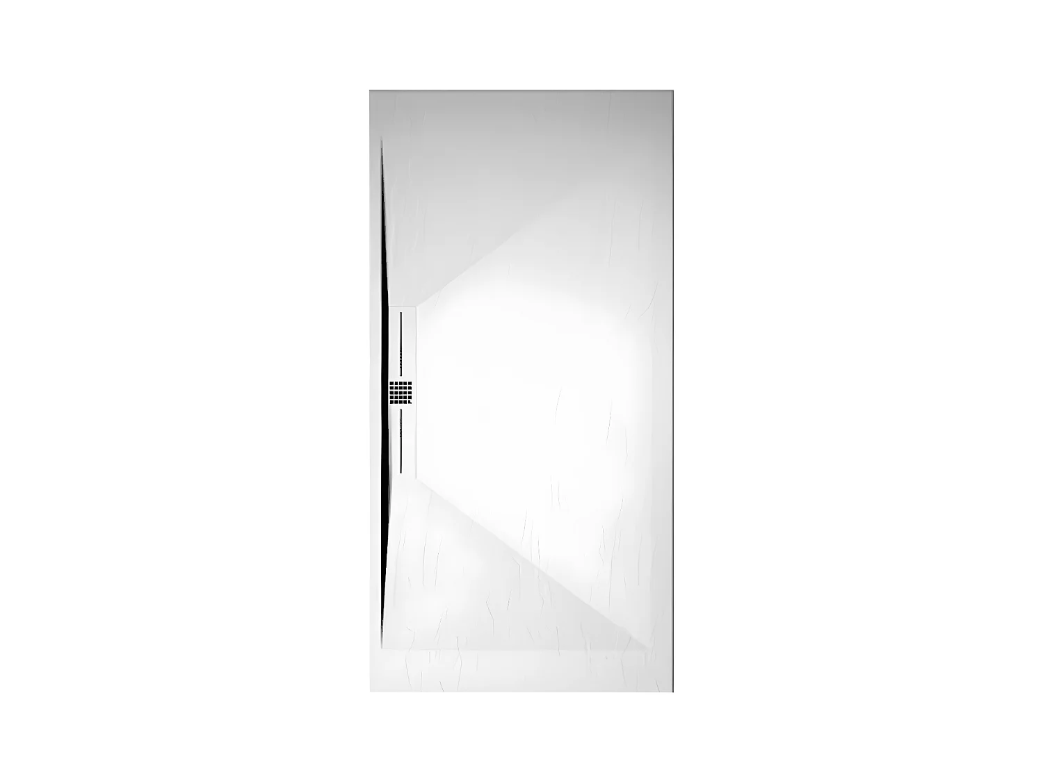 Plato de ducha pizarra EDIS BLANCO  90x90 cm rejilla inox