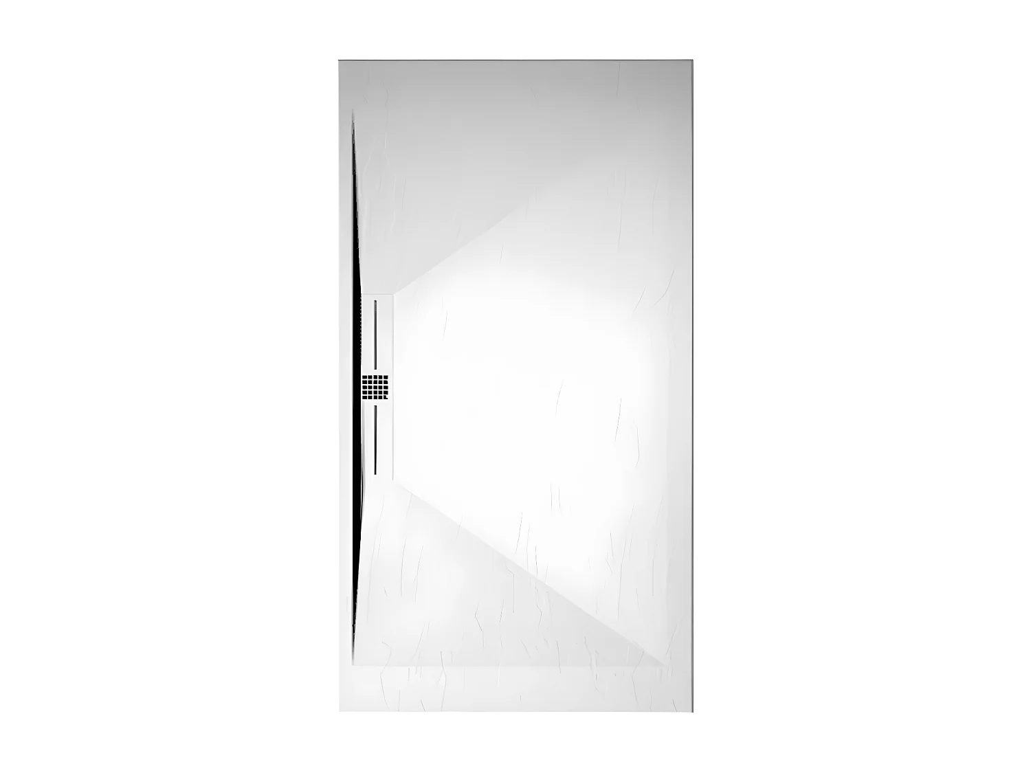 Plato de ducha pizarra EDIS BLANCO  90x190 cm rejilla color