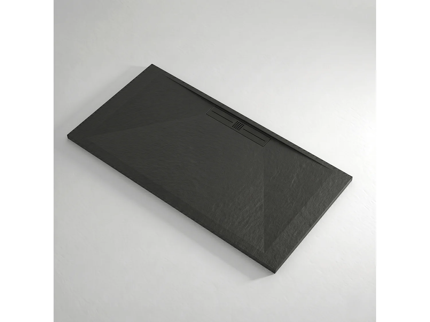 Plato de ducha pizarra EDIS negro  70x70 cm rejilla color