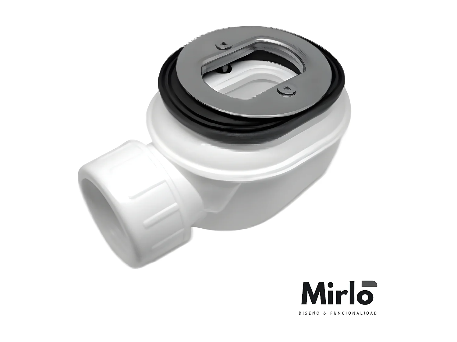 Plato de ducha pizarra EDIS BLANCO  70x70 cm rejilla inox