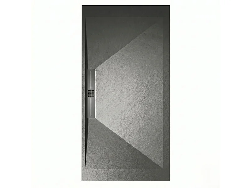 Plato de ducha pizarra EDIS antracita  70x170 cm rejilla color