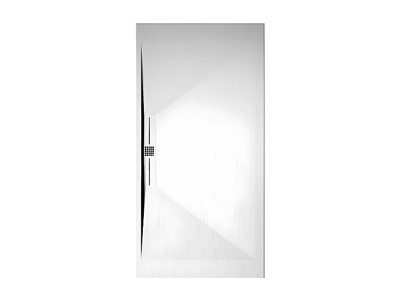 Plato de ducha pizarra EDIS BLANCO  90x120 cm rejilla inox