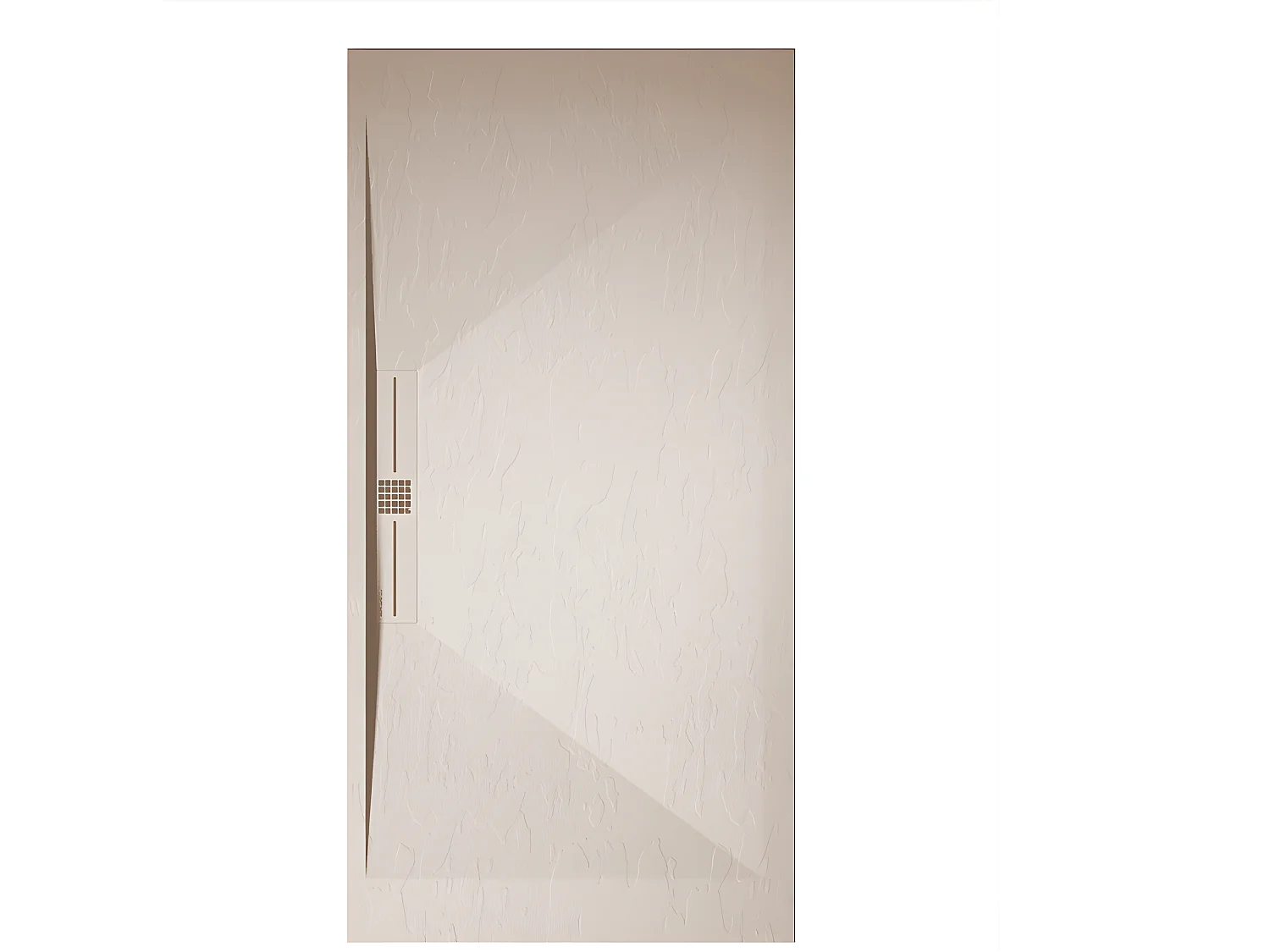 Plato de ducha pizarra EDIS crema  90x210 cm rejilla color