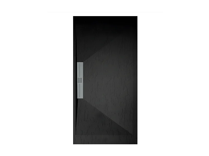 Plato de ducha pizarra EDIS NEGRO  80x200 cm rejilla inox