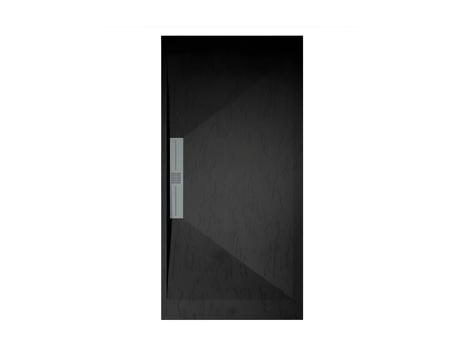 Plato de ducha pizarra EDIS NEGRO  80x120 cm rejilla inox