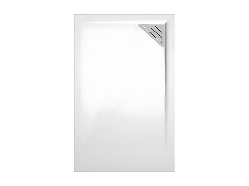 Plato de ducha resina TRINITY BLANCO  90x160 cm Rejilla Derecha