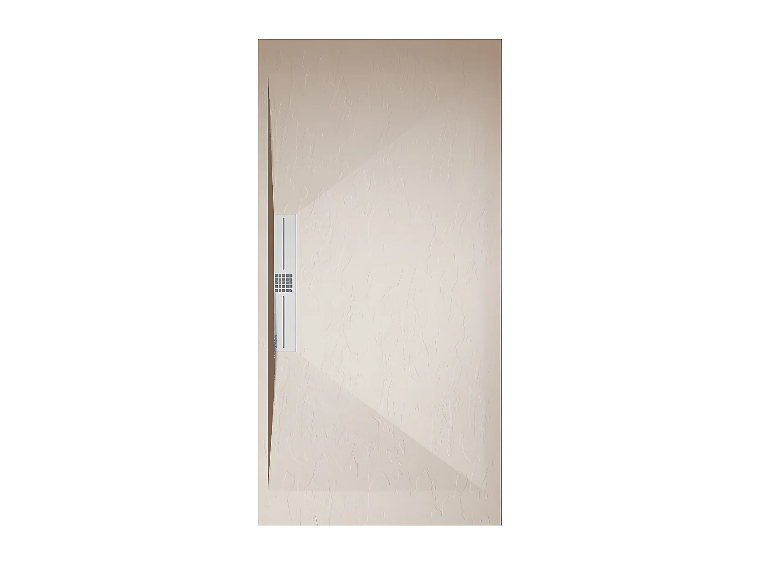 Plato de ducha pizarra EDIS CREMA  80x130 cm rejilla inox
