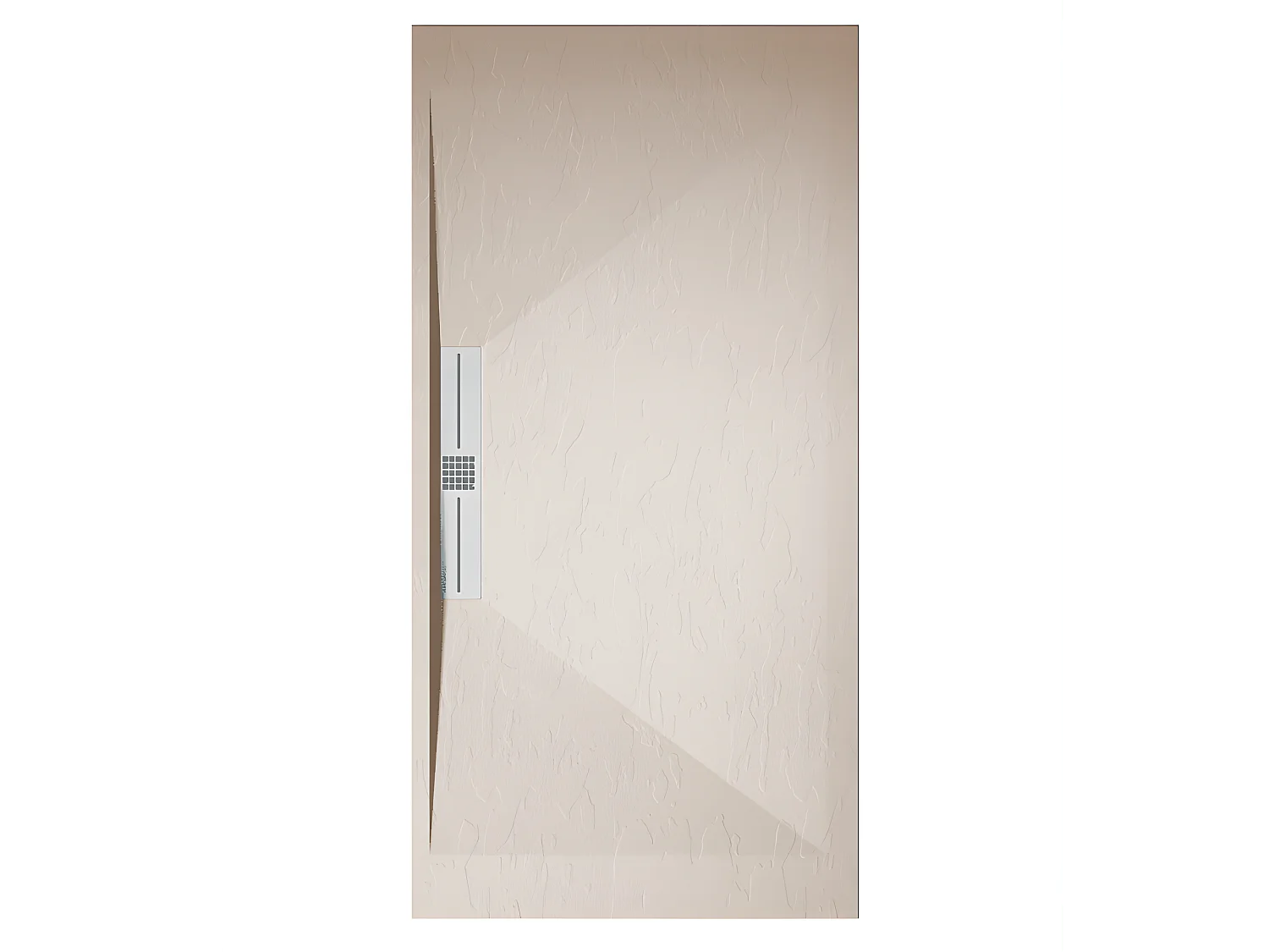 Plato de ducha pizarra EDIS CREMA  90x110 cm rejilla inox
