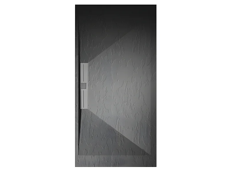 Plato de ducha pizarra EDIS ANTRACITA  90x140 cm rejilla inox