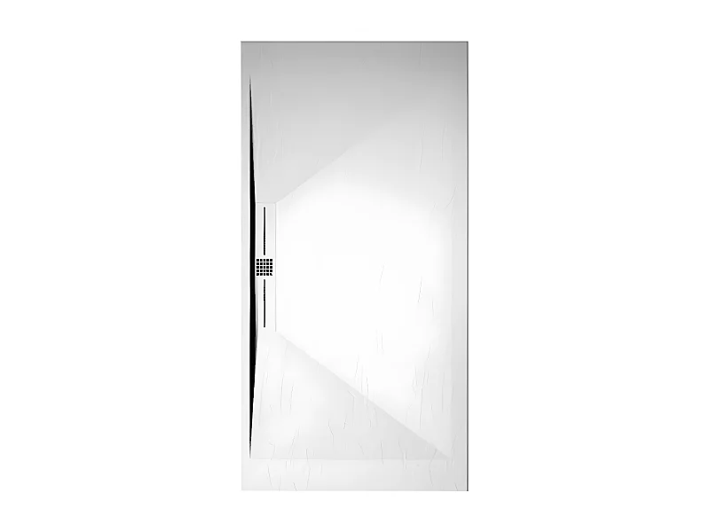 Plato de ducha pizarra EDIS BLANCO  90x170 cm rejilla inox