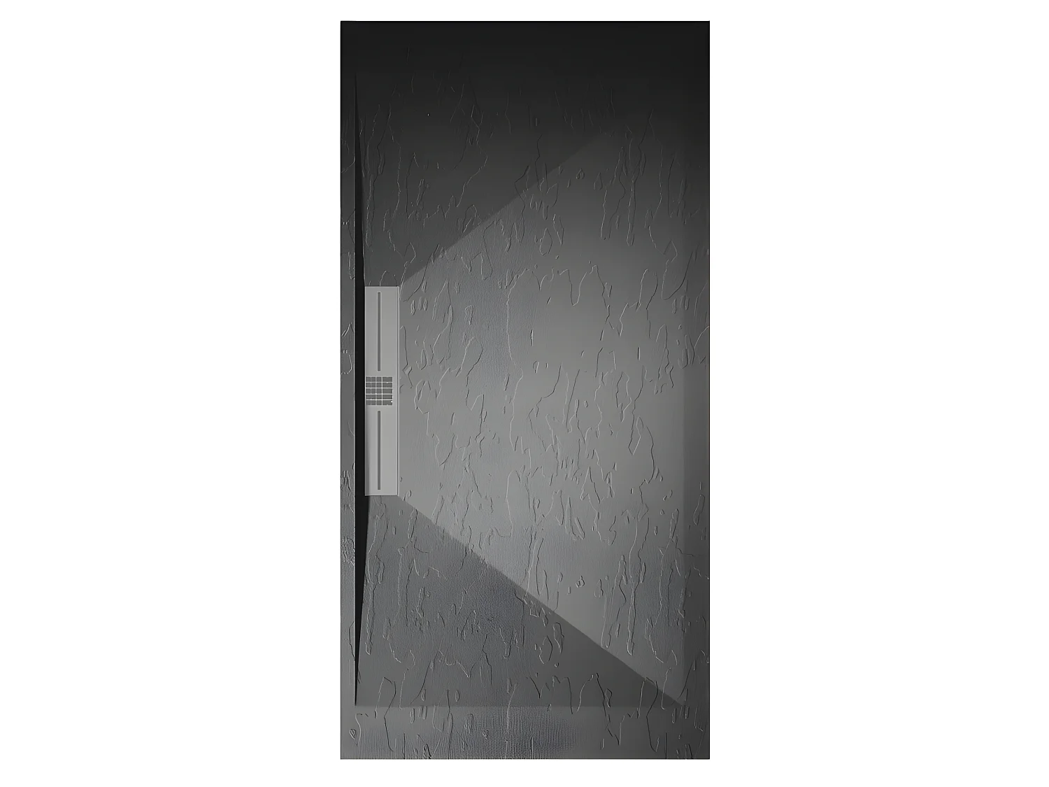 Plato de ducha pizarra EDIS ANTRACITA  90x190 cm rejilla inox