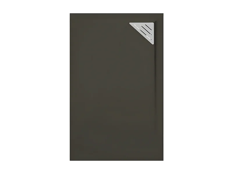 Mineralguss-Duschwanne extra flach TRINITY in SCHWARZ 70x130 cm
