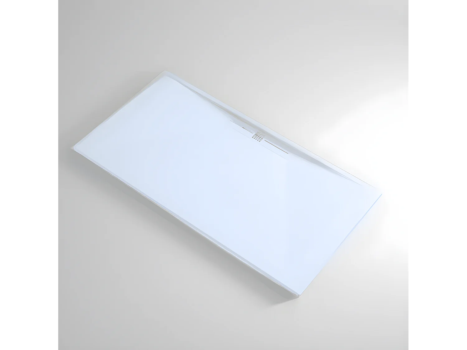 Plato de ducha pizarra EDIS BLANCO  80x140 cm rejilla inox