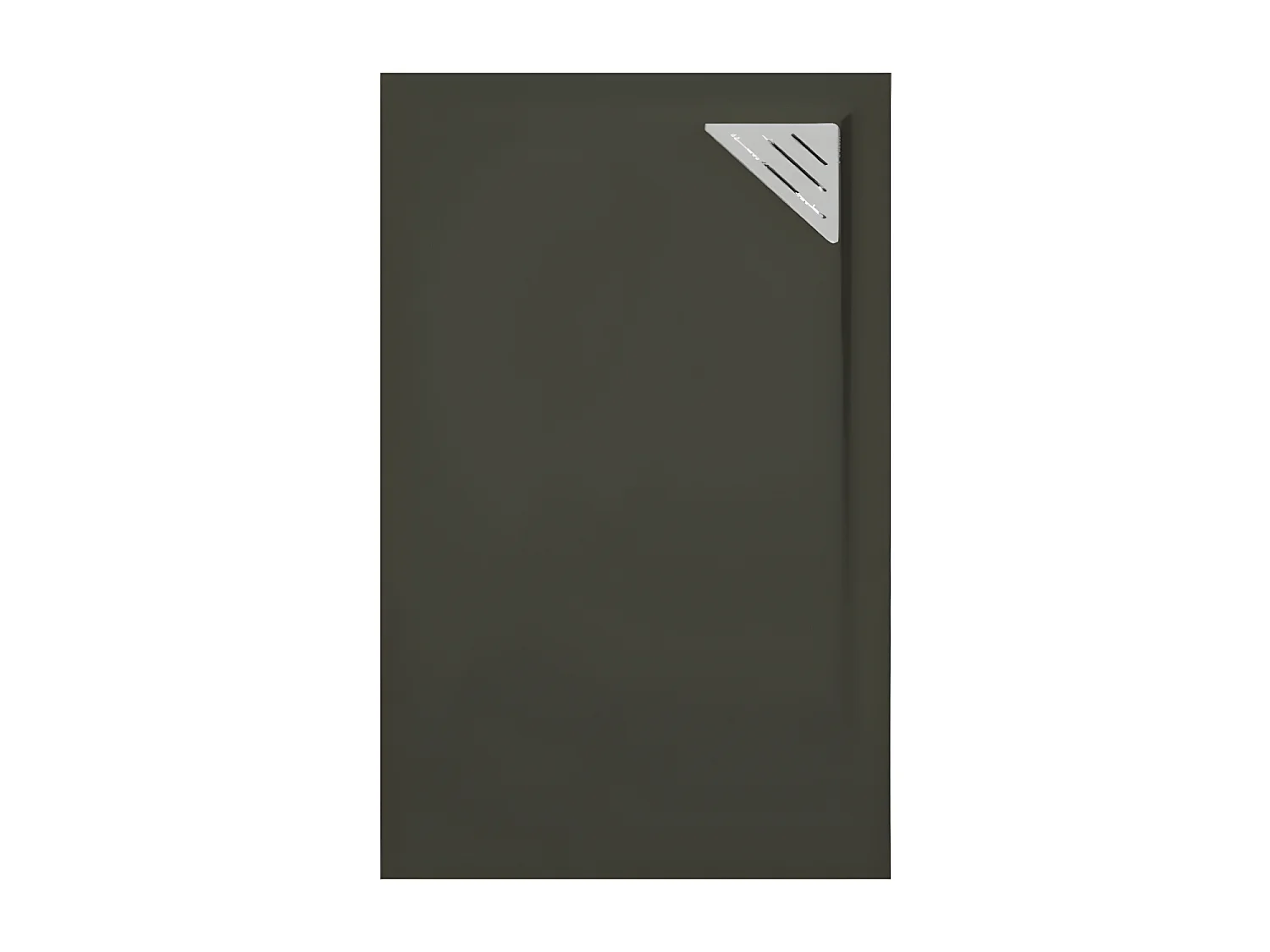 Mineralguss-Duschwanne extra flach TRINITY in SCHWARZ 80x100 cm