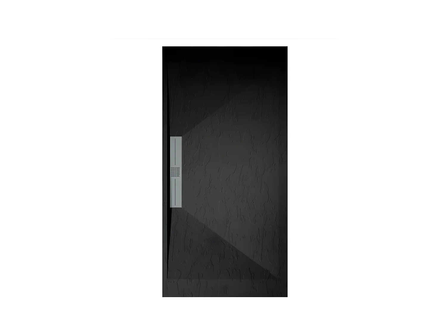 Plato de ducha pizarra EDIS NEGRO  90x160 cm rejilla inox