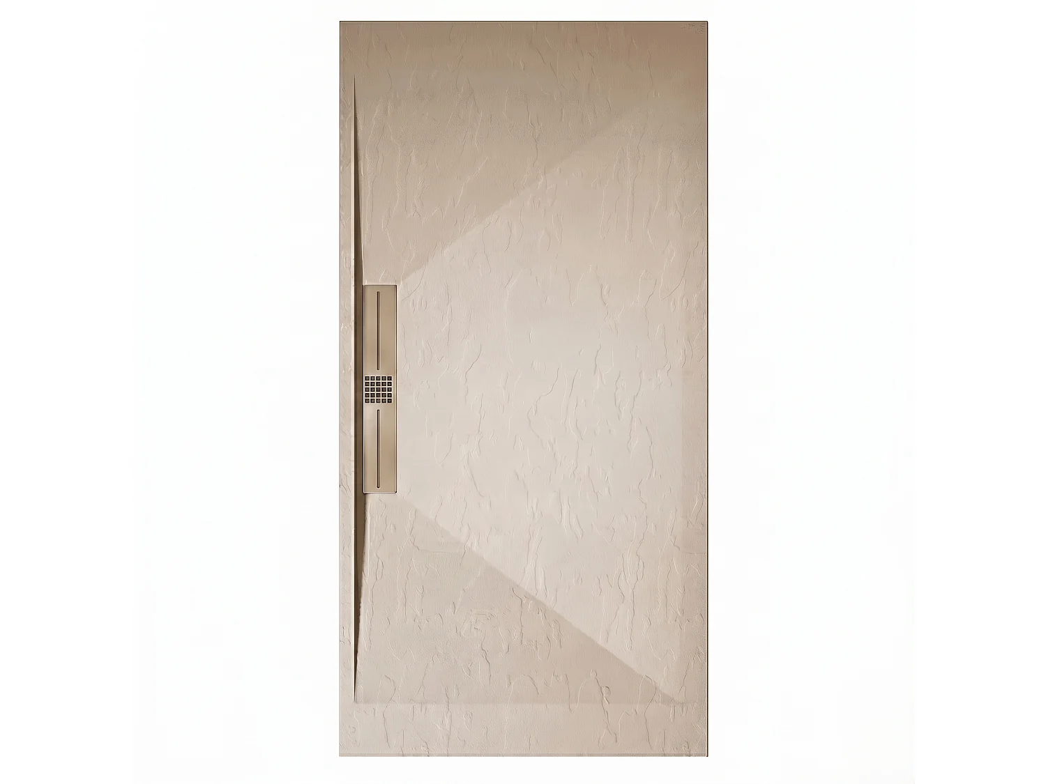 Plato de ducha pizarra EDIS crema  70x100 cm rejilla color