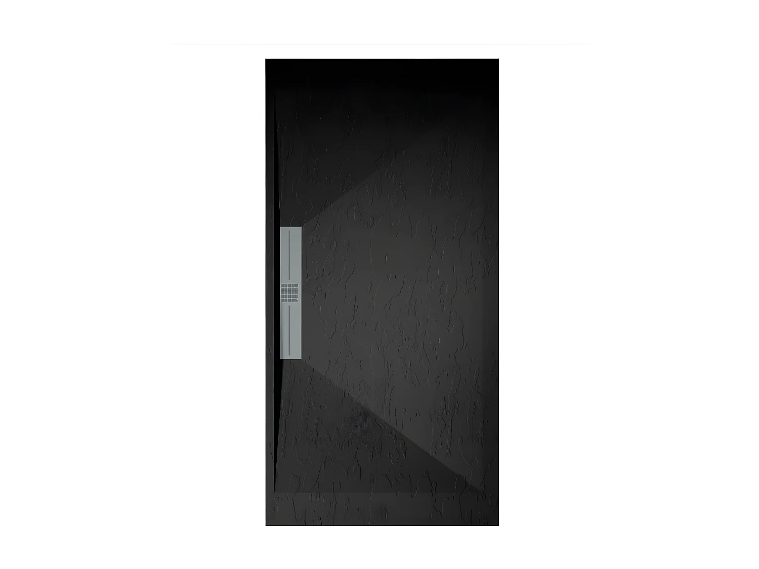 Plato de ducha pizarra EDIS NEGRO  90x110 cm rejilla inox