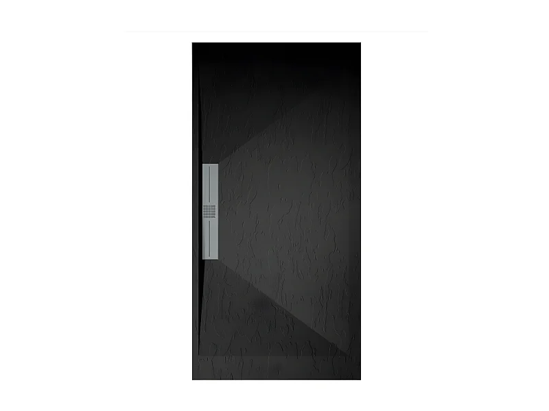 Plato de ducha pizarra EDIS NEGRO  90x110 cm rejilla inox
