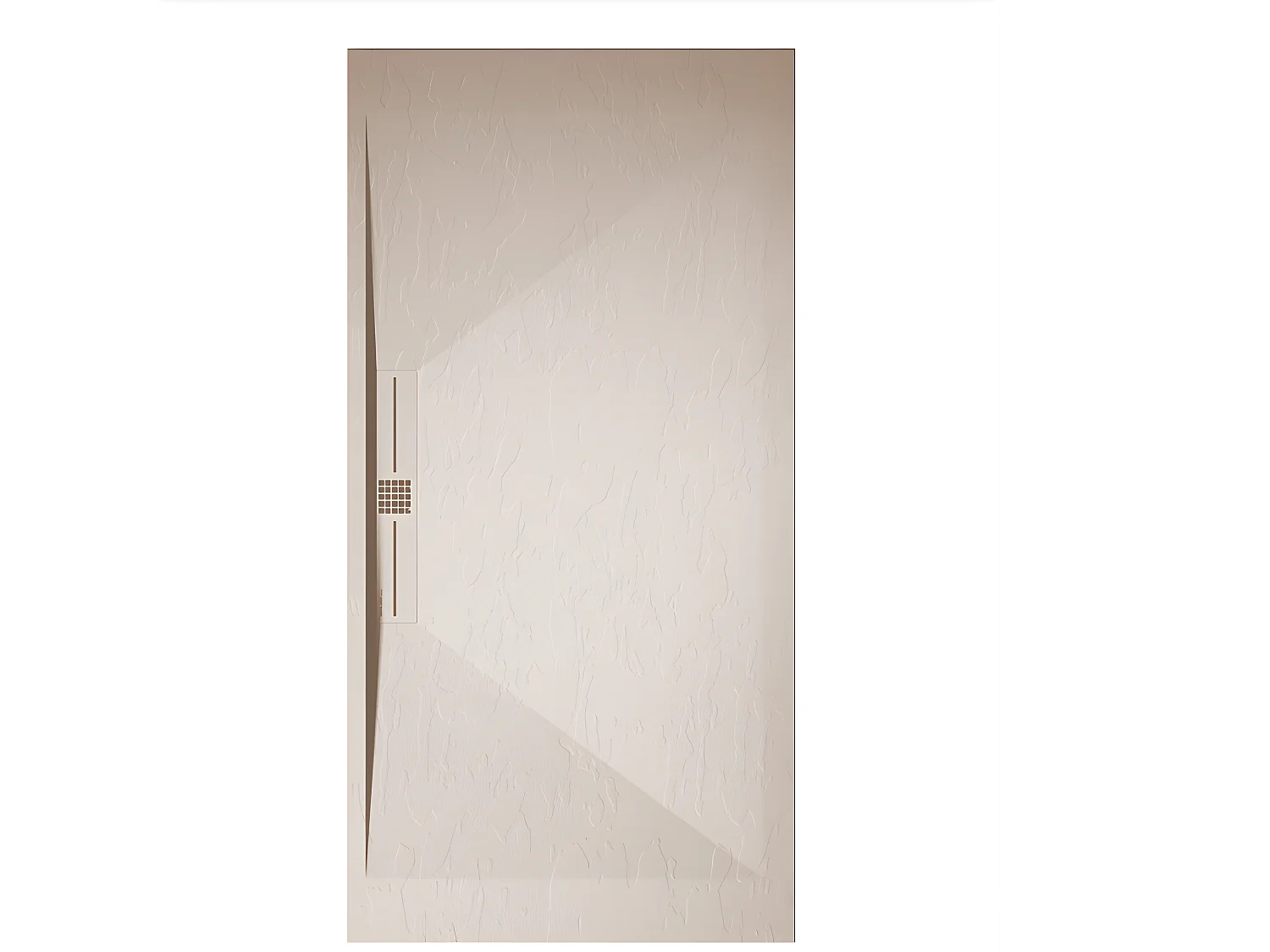Plato de ducha pizarra EDIS CREMA  90x170 cm rejilla inox