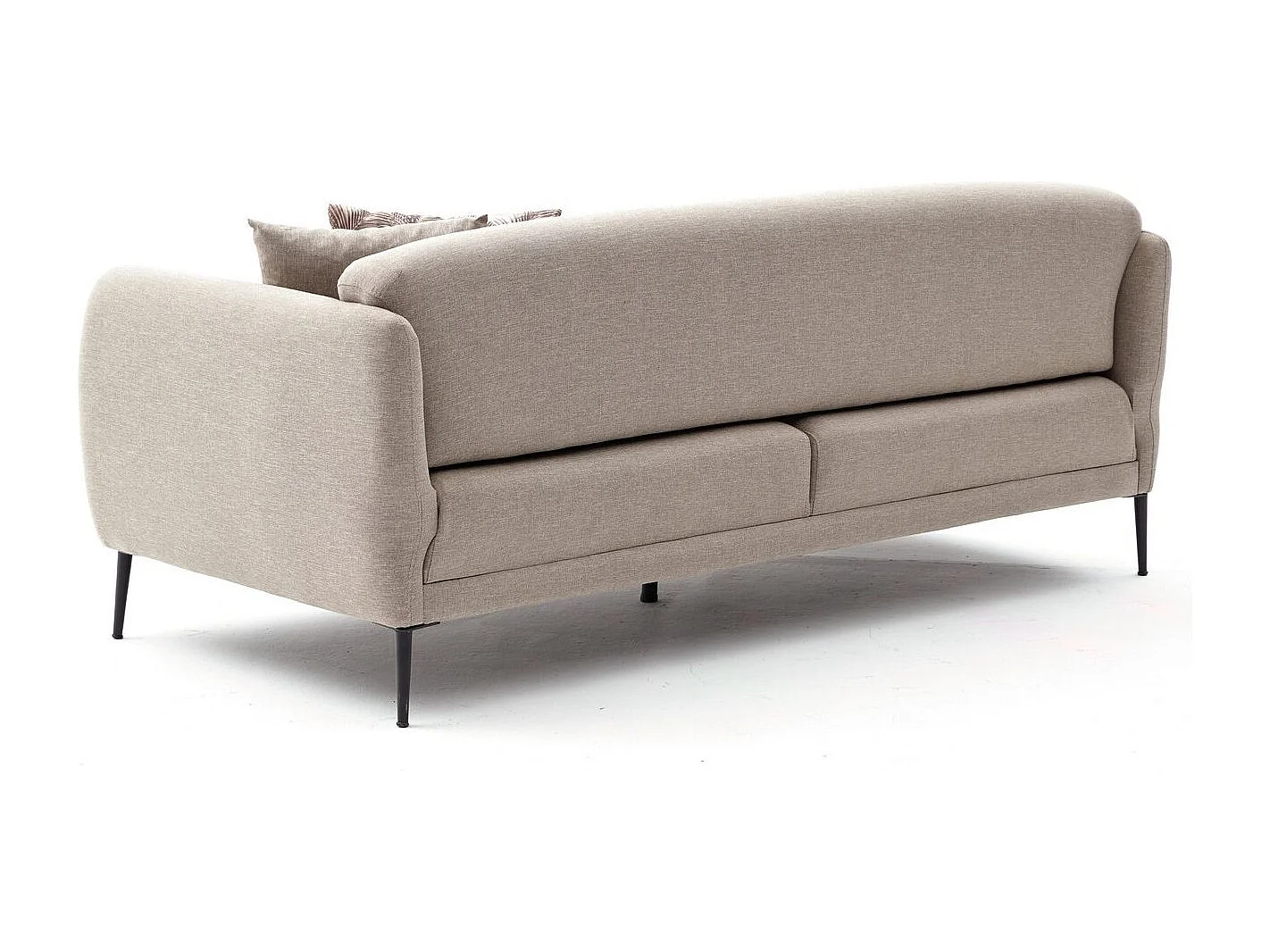 Canapé moderne tissu beige clair Valiko 210cm