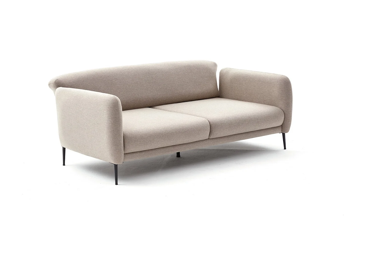 Canapé moderne tissu beige clair Valiko 210cm