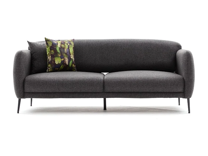 Canapé moderne tissu anthracite Valiko 210cm