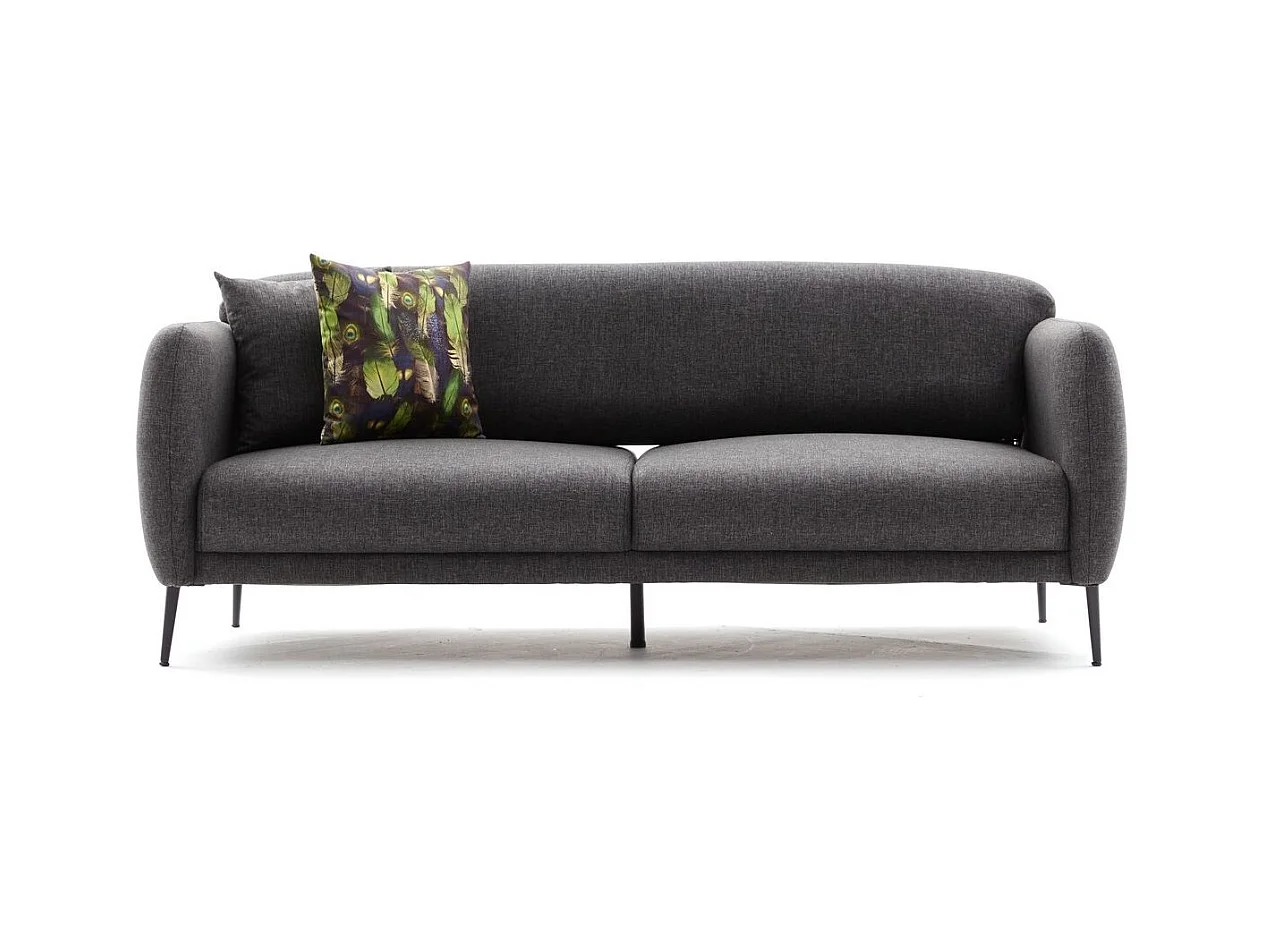 Canapé moderne tissu anthracite Valiko 210cm